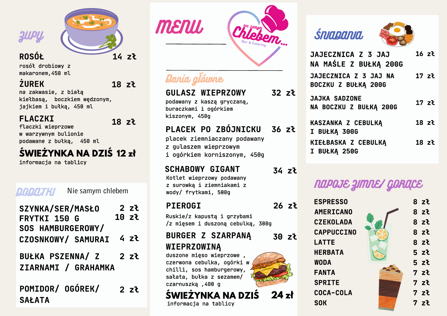 Menu główne - Nie samym Chlebem